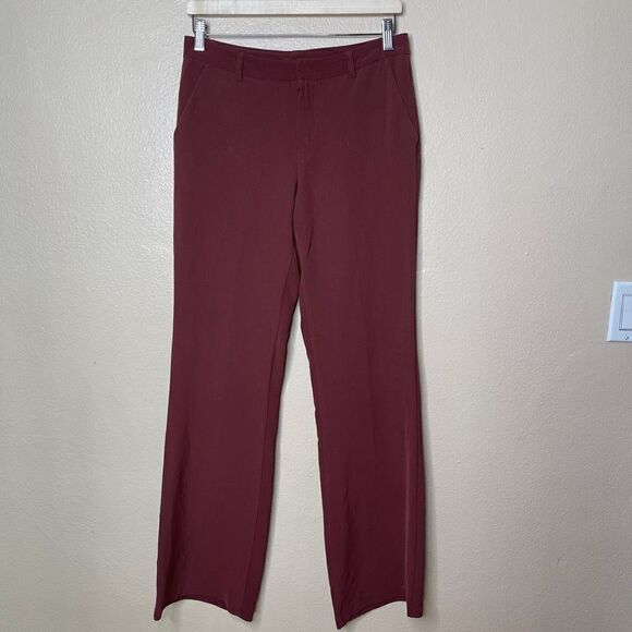 United Colors of Benetton Pants Women's Small Mahogany Straight Leg Casual - Picture 1 of 10